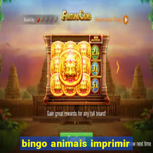 bingo animais imprimir